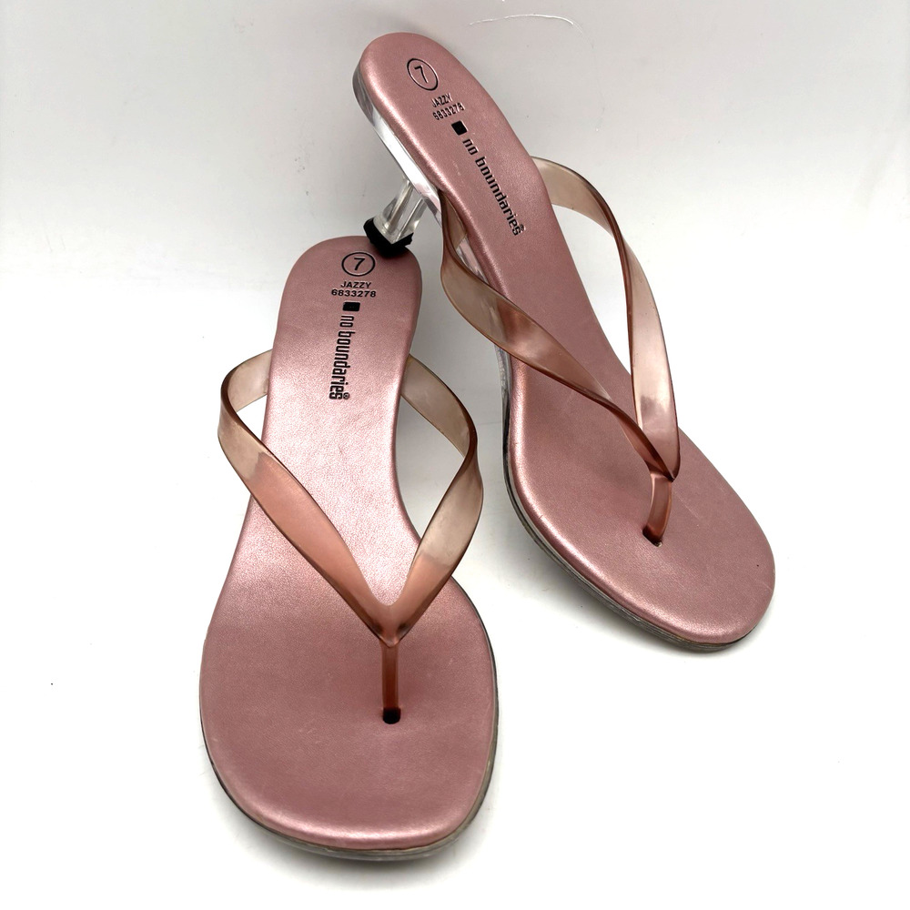 No Boundaries Rose Gold Metallic Flip Sandal LED Light Up Heel